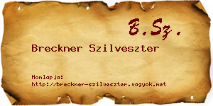 Breckner Szilveszter névjegykártya